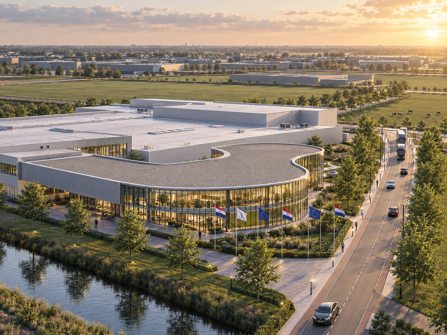 Photovoltaic panel facility in the Netherlands